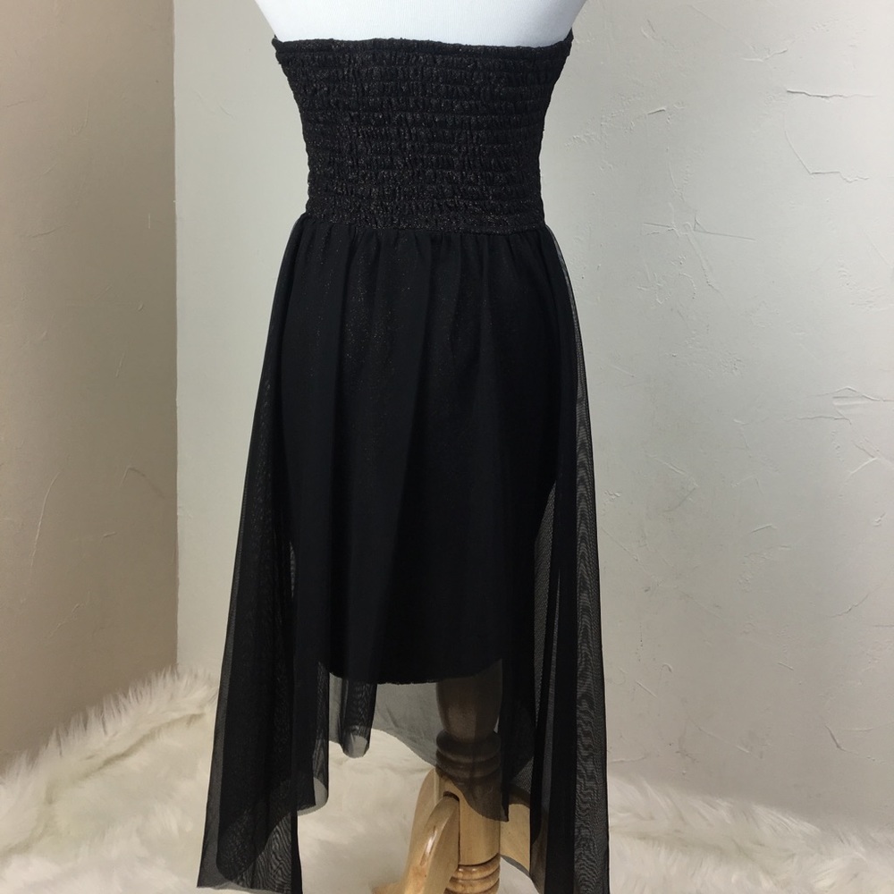 LF YOU black gold strapless sheer overlay dress - Picture 8 of 8